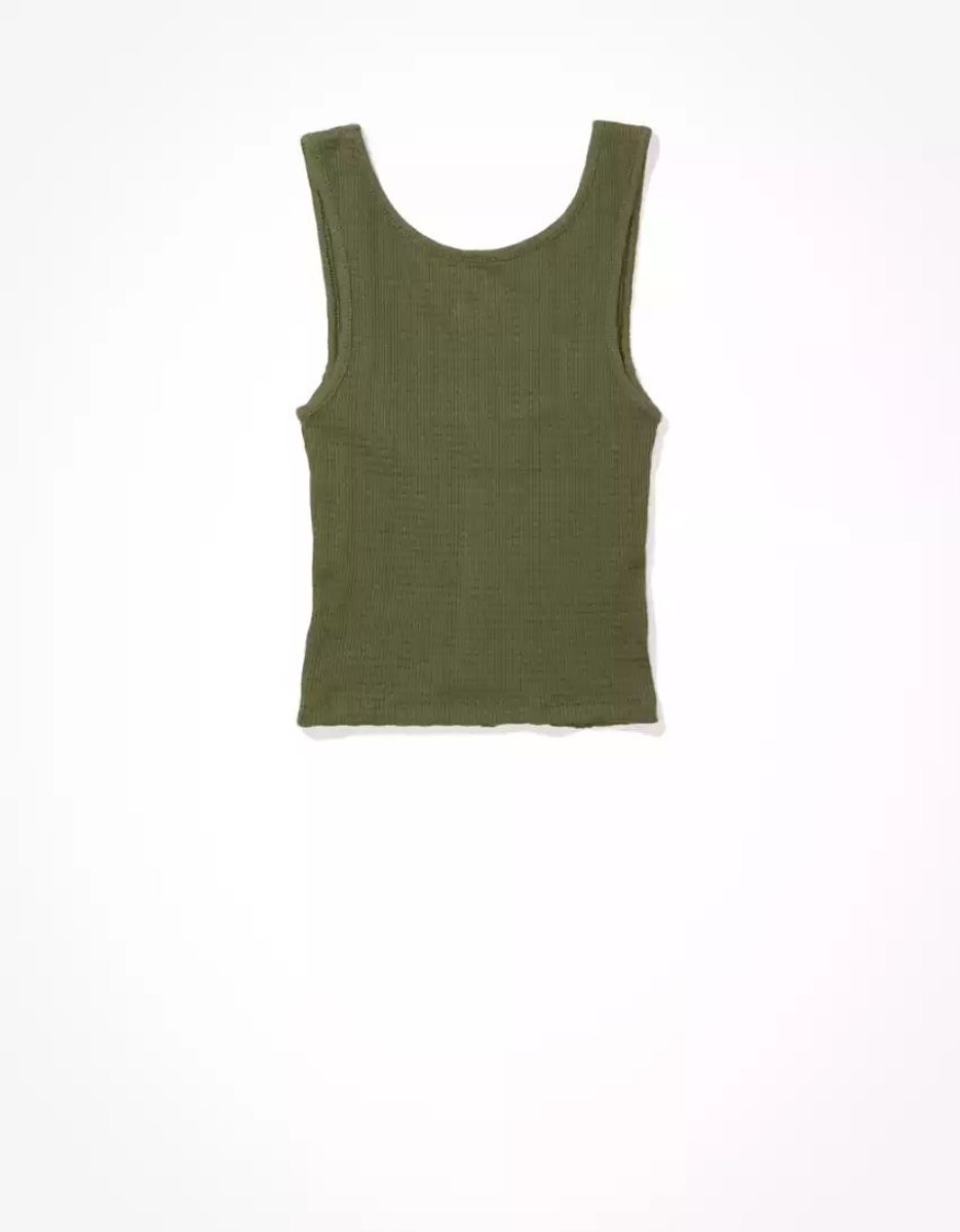 Debardeur American Eagle AE Corset Vert Olive Femme | KJS-29913133